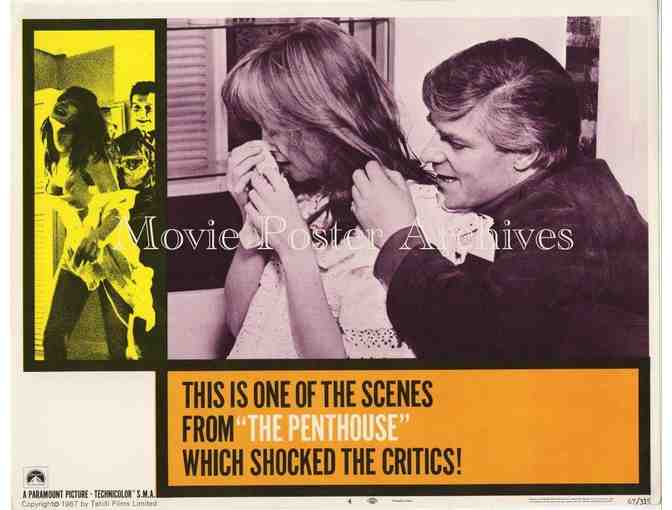 PENTHOUSE, 1967, lobby card set, Suzy Kendall, Terence Morgan, Tony Beckley, Norman Rodway