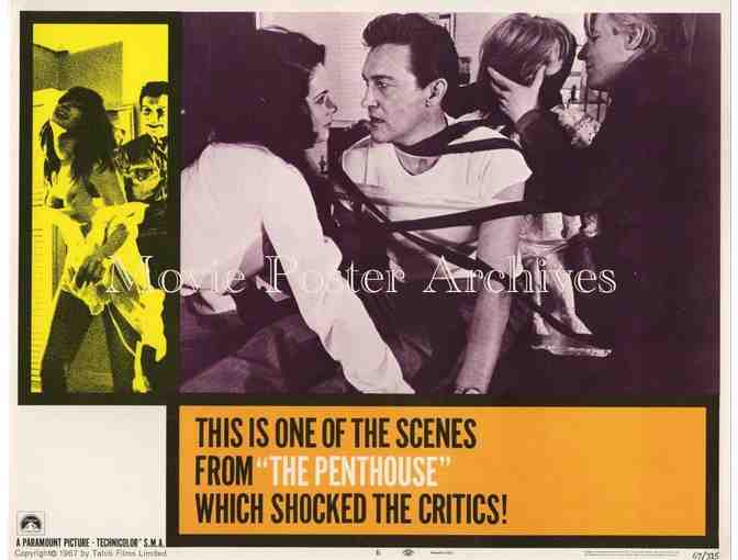 PENTHOUSE, 1967, lobby card set, Suzy Kendall, Terence Morgan, Tony Beckley, Norman Rodway