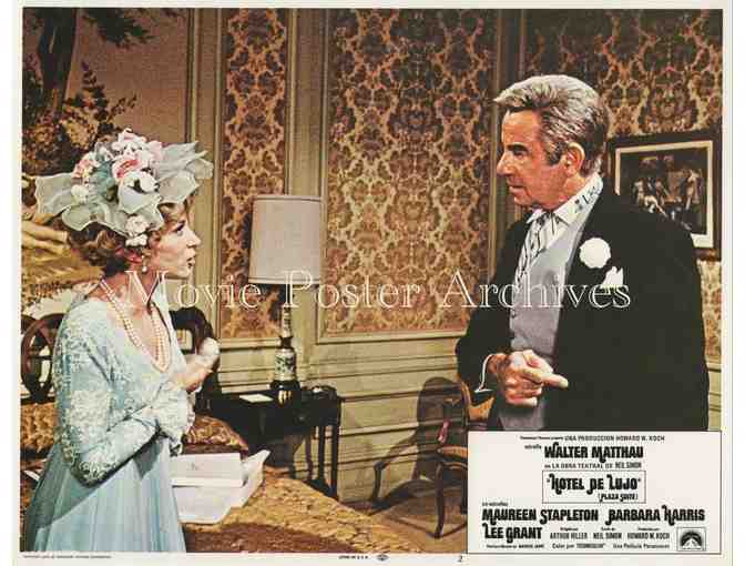 PLAZA SUITE, 1971 lobby card set, Walter Matthau, Maureen Stapleton, Lee Grant