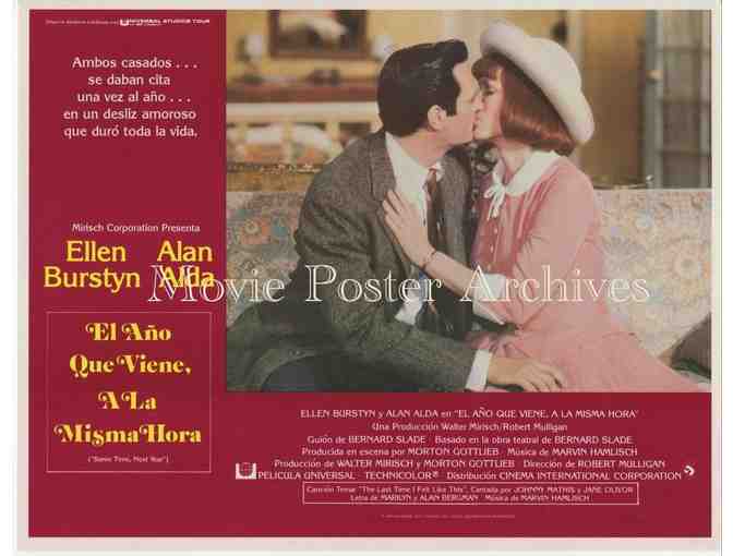 SAME TIME NEXT YEAR, 1978, lobby cards, Ellen Burstyn, Alan Alda, Bernie Kuby