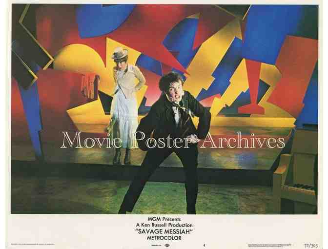 SAVAGE MESSIAH, 1972, lobby card set, Helen Mirren, Robert Lang, Scott Anthony