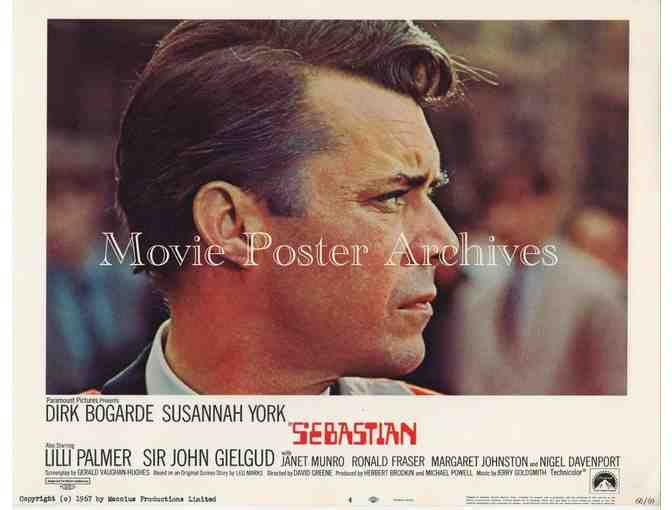 SEBASTIAN, 1968, lobby card set, Dirk Bogarde, Susannah York, Sir John Gielgud