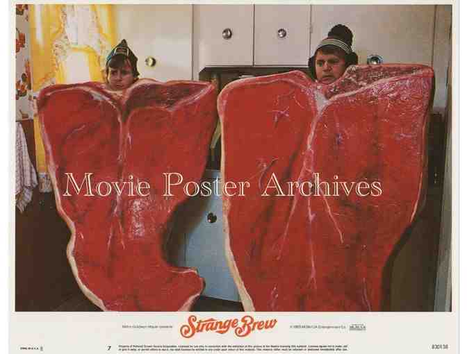 STRANGE BREW, 1983, lobby card set, Rick Moranis, Dave Thomas, Max Von Sydow.