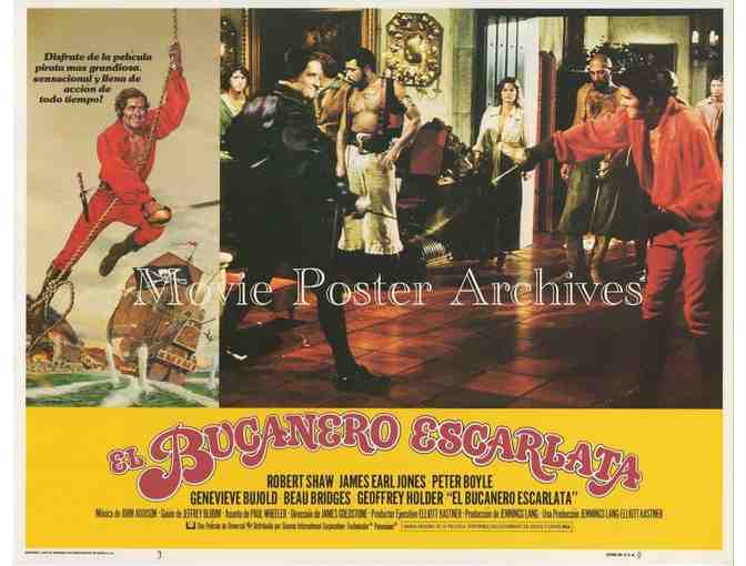 SWASHBUCKLER, 1976, lobby card set, Robert Shaw, James Earl Jones, Peter Boyle