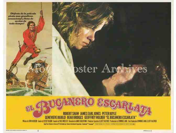 SWASHBUCKLER, 1976, lobby card set, Robert Shaw, James Earl Jones, Peter Boyle