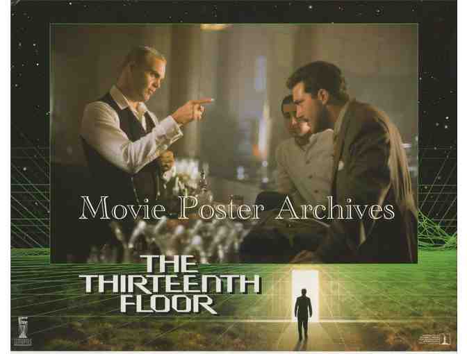 THIRTEENTH FLOOR, 1999, lobby card set, Vincent D'Onofrio, Armin Mueller-Stahl