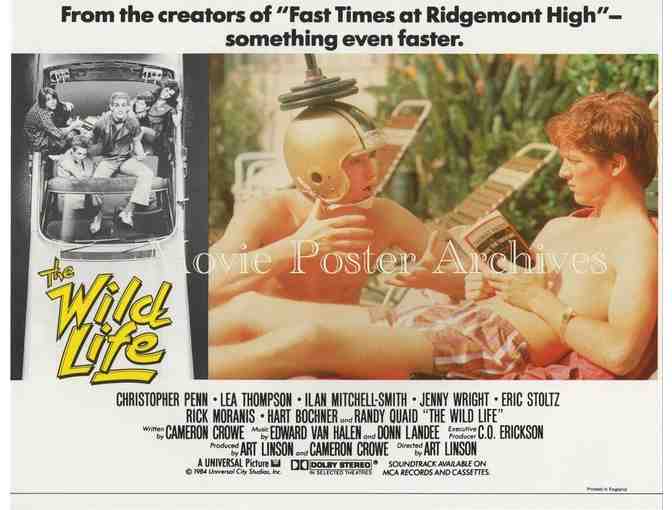 WILD LIFE, 1984, lobby card set, Eric Stoltz, Rick Moranis, Randy Quaid, Ben Stein