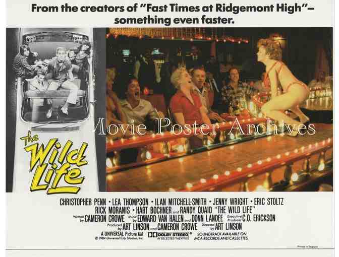 WILD LIFE, 1984, lobby card set, Eric Stoltz, Rick Moranis, Randy Quaid, Ben Stein