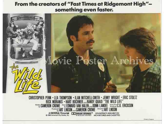 WILD LIFE, 1984, lobby card set, Eric Stoltz, Rick Moranis, Randy Quaid, Ben Stein