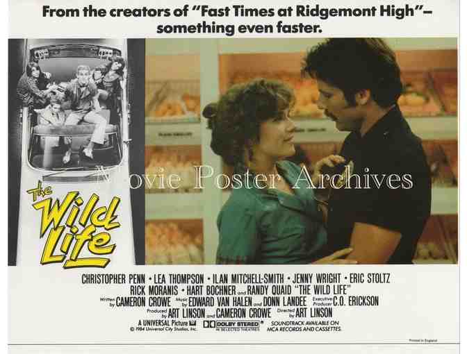 WILD LIFE, 1984, lobby card set, Eric Stoltz, Rick Moranis, Randy Quaid, Ben Stein