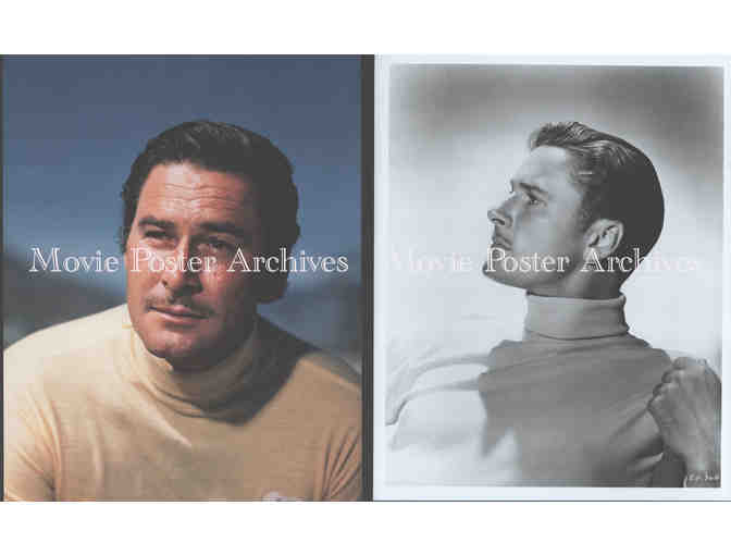 ERROL FLYNN, group of classic celebrity portraits, stills or photos