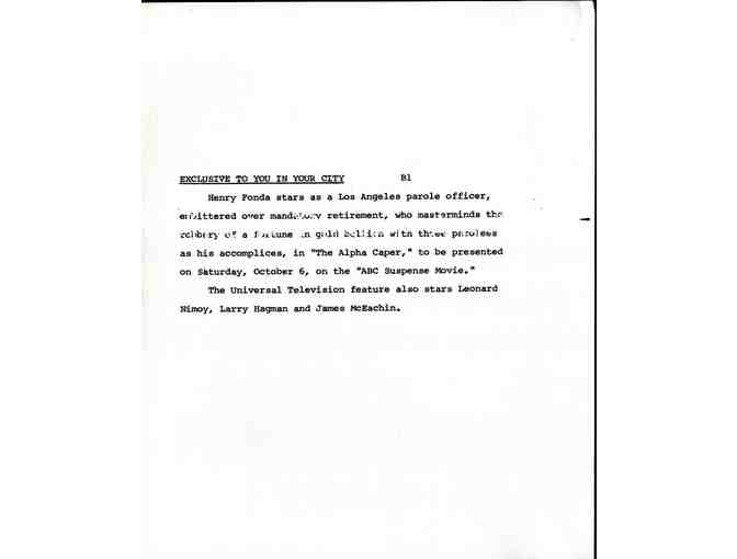 HENRY FONDA, group of classic celebrity portraits, stills or photos