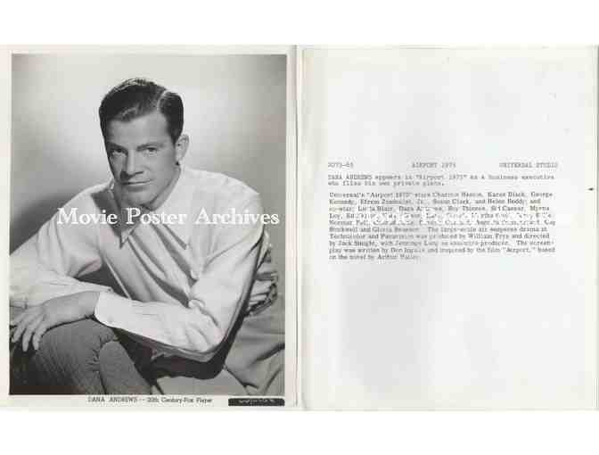 DANA ANDREWS, group of black and white classic celebrity portraits, stills or photos