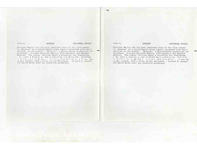 STROTHER MARTIN, group of black and white classic celebrity portraits, stills or photos