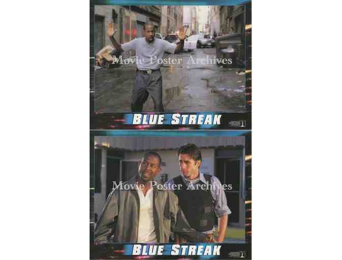 BLUE STREAK, 1999, mini lobby cards, Martin Lawrence, Luke Wilson, William Forsythe.