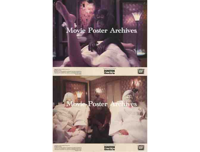 DUNSTON CHECKS IN, 1995, mini lobby cards, Jason Alexander, Faye Dunaway, Paul Reubens