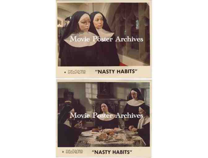 NASTY HABITS, 1977, mini lobby cards, Glenda Jackson, Geraldine Page, Eli Wallach, Jerry Stiller