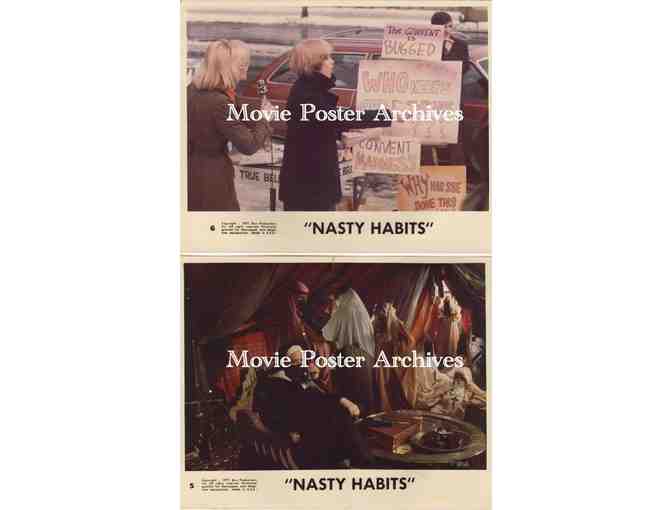 NASTY HABITS, 1977, mini lobby cards, Glenda Jackson, Geraldine Page, Eli Wallach, Jerry Stiller