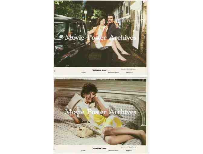 ROUGH CUT, 1980, mini lobby cards, Burt Reynolds, Lesley-Anne Down, David Niven, Patrick Magee
