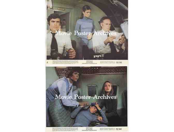 SKYJACKED, 1972, mini lobby cards, Charlton Heston, Yvette Mimieux, James Brolin, Rosey Grier