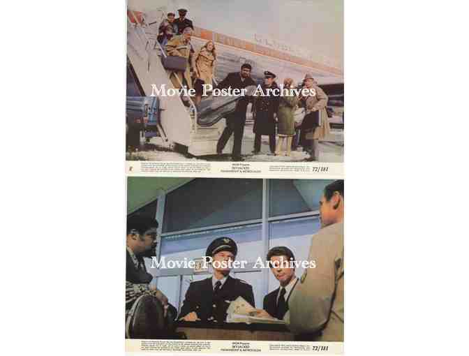 SKYJACKED, 1972, mini lobby cards, Charlton Heston, Yvette Mimieux, James Brolin, Rosey Grier