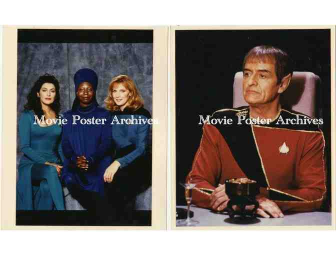 STAR TREK: NEXT GENERATION, color photographs, Patrick Stewart, Frakes, Burton, Spiner