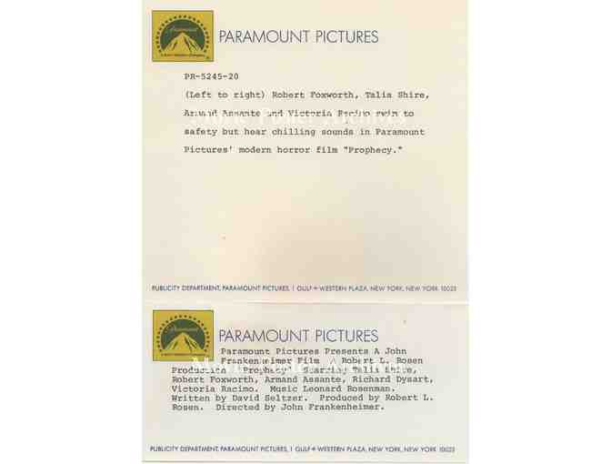 PROPHECY, 1979, movie stills, Talia Shire, Robert Foxworth, Richard Dysart