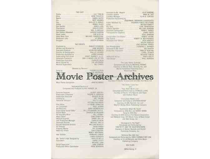 MOMENT BY MOMENT, 1979, program, John Travolta, Lily Tomlin, Bert Kramer, Neil Flanagan