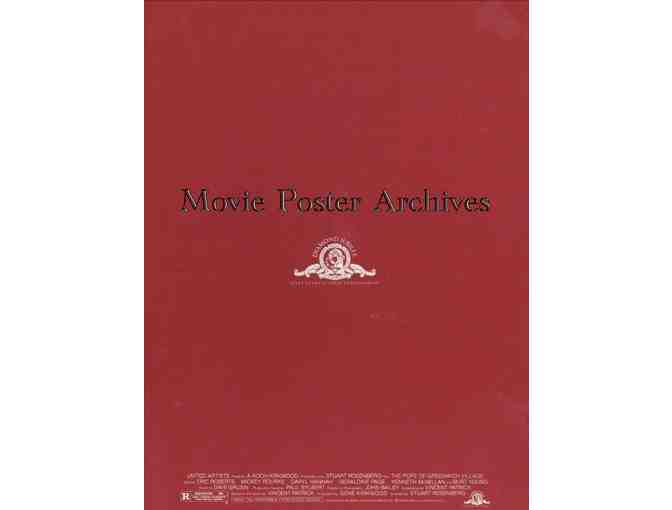 POPE OF GREENWICH VILLAGE, 1984, program, Eric Roberts, Michey Rourke, Daryl Hannah