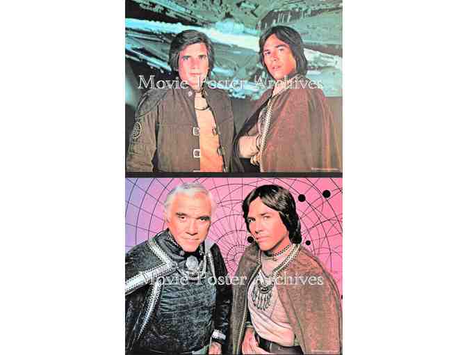 BATTLESTAR GALACTICA, 1978, promo cards, Lorne Greene, Richard Hatch