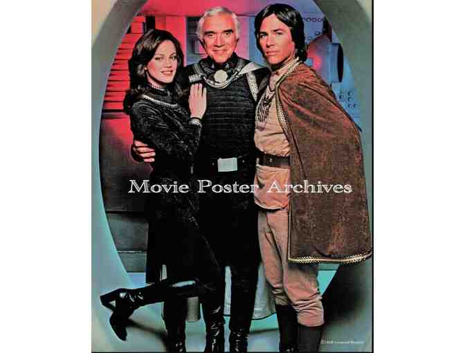 BATTLESTAR GALACTICA, 1978, promo cards, Lorne Greene, Richard Hatch