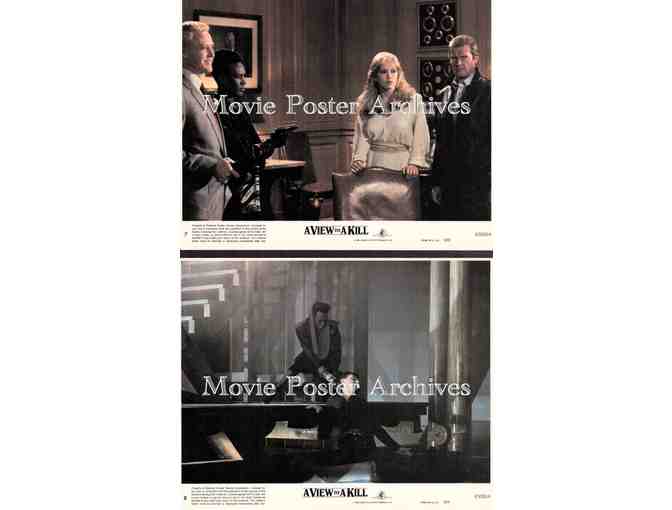 VIEW TO A KILL, 1985, mini lobby cards, James Bond, Roger Moore, Grace Jones