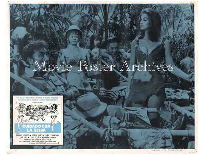 CARRY ON UP THE JUNGLE, 1970, lobby cards, Sidney James, Charles Hawtrey