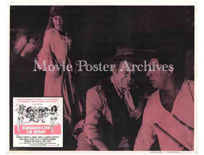 CARRY ON UP THE JUNGLE, 1970, lobby cards, Sidney James, Charles Hawtrey