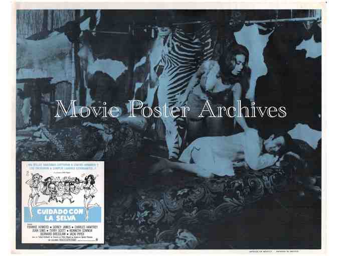 CARRY ON UP THE JUNGLE, 1970, lobby cards, Sidney James, Charles Hawtrey