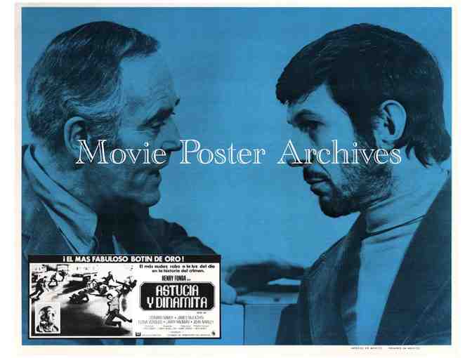 ALPHA CAPER, 1973, lobby cards, Henry Fonda, Leonard Nimoy, Larry Hagman