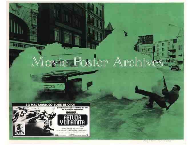 ALPHA CAPER, 1973, lobby cards, Henry Fonda, Leonard Nimoy, Larry Hagman