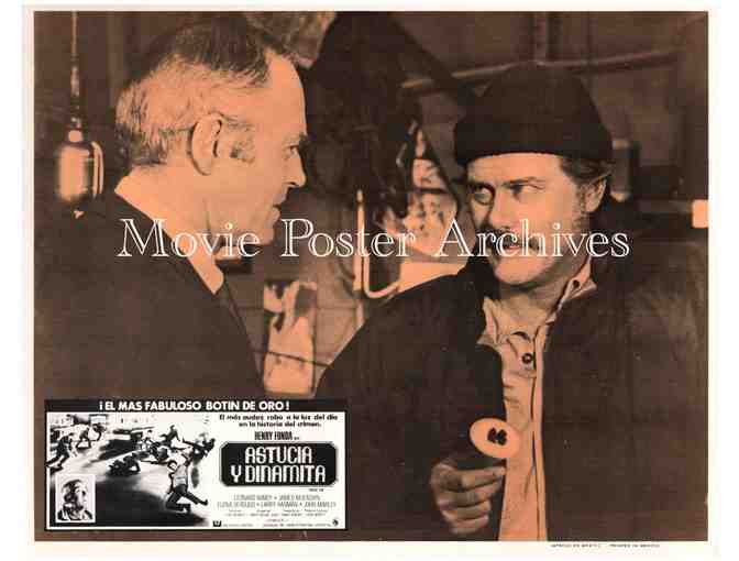 ALPHA CAPER, 1973, lobby cards, Henry Fonda, Leonard Nimoy, Larry Hagman