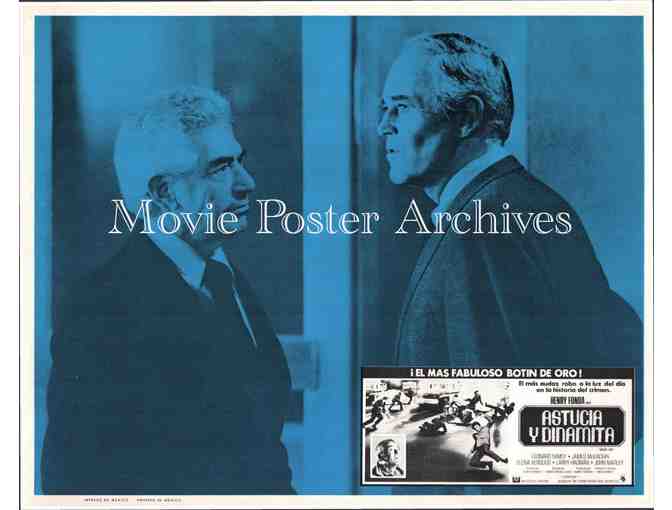 ALPHA CAPER, 1973, lobby cards, Henry Fonda, Leonard Nimoy, Larry Hagman