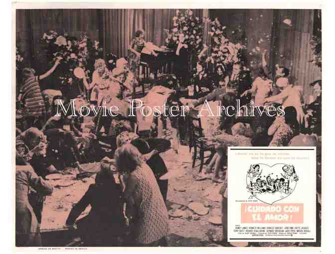 CARRY ON LOVING, 1970, lobby cards, Sidney James, Charles Hawtrey