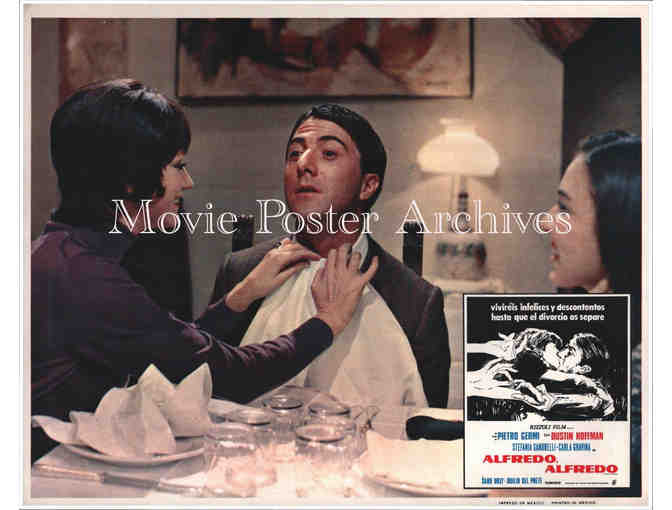 ALFREDO, ALFREDO, 1973, lobby cards, Dustin Hoffman, Stefania Sandrelli