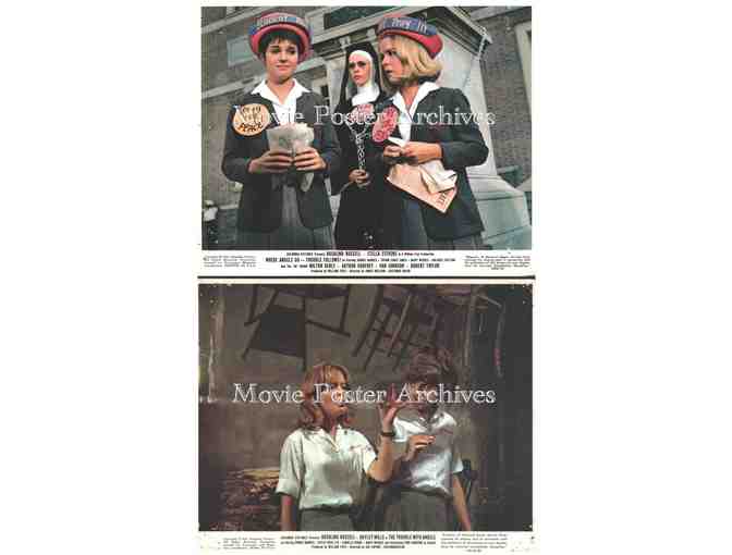 TROUBLE WITH ANGELS, 1966, mini lobby cards, Rosalind Russell, Hayley Mills