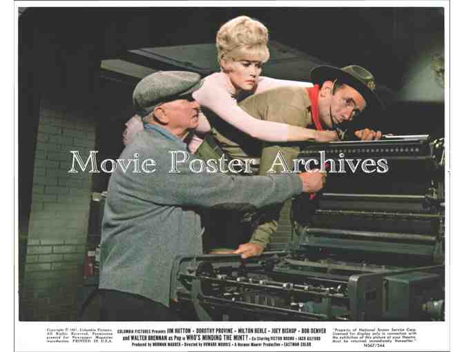 WHOS MINDING THE MINT?, 1967, mini lobby cards, Jim Hutton, Milton Berle