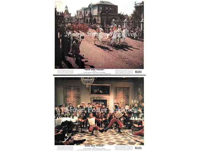 WAR AND PEACE, 1956, mini lobby cards, Audrey Hepburn, Henry Fonda, Mel Ferrer