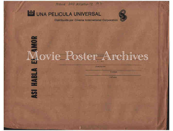 MINNIE AND MOSKOWITZ, 1971, lobby cards, Gena Rowlands, Seymour Cassel