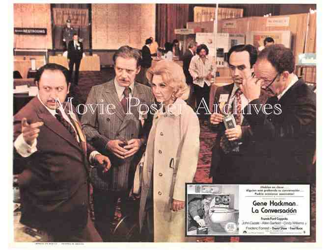 CONVERSATION, 1974, lobby cards, Gene Hackman, Harrison Ford, Robert Duvall