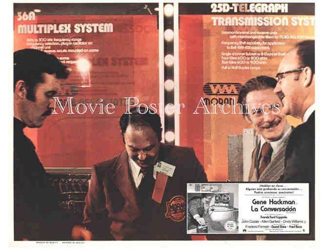 CONVERSATION, 1974, lobby cards, Gene Hackman, Harrison Ford, Robert Duvall