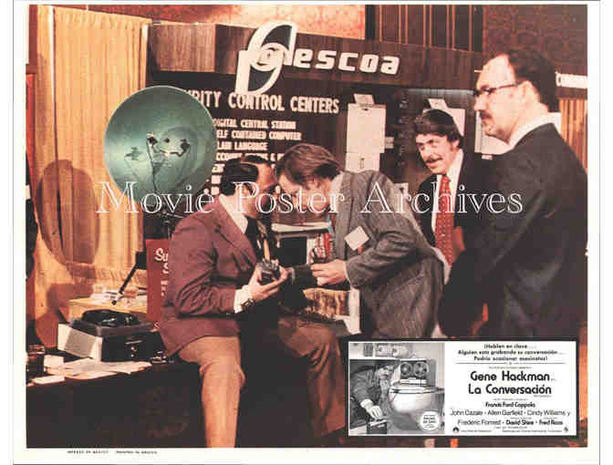 CONVERSATION, 1974, lobby cards, Gene Hackman, Harrison Ford, Robert Duvall