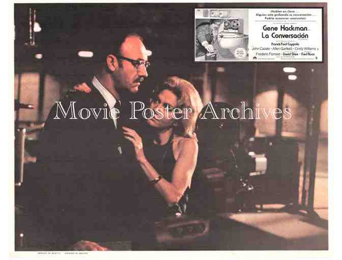 CONVERSATION, 1974, lobby cards, Gene Hackman, Harrison Ford, Robert Duvall