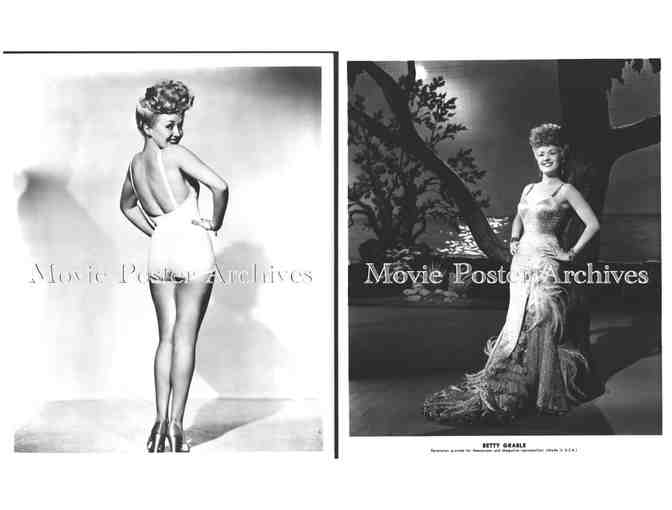 BETTY GRABLE, group of classic celebrity portraits, stills or photos